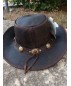 Каубойска шапка Естествена кожа Златисти катарами