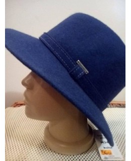 Дамска шапка вълна лукс Синя