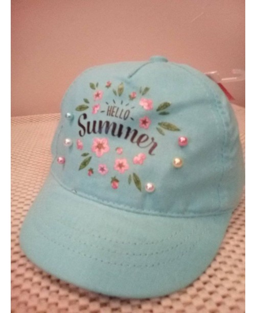 Бебешка шапка Здравей лято Синя