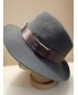 Дамска шапка Естествен филц Сива 59 см